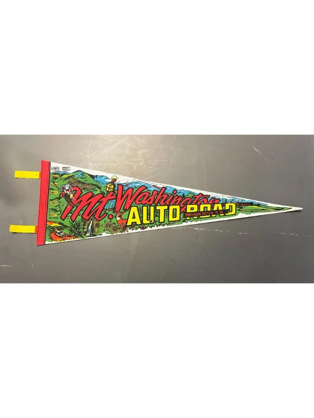 Vintage 1974 Mt. Washington Auto Road Pinkham Notch, NH pennant